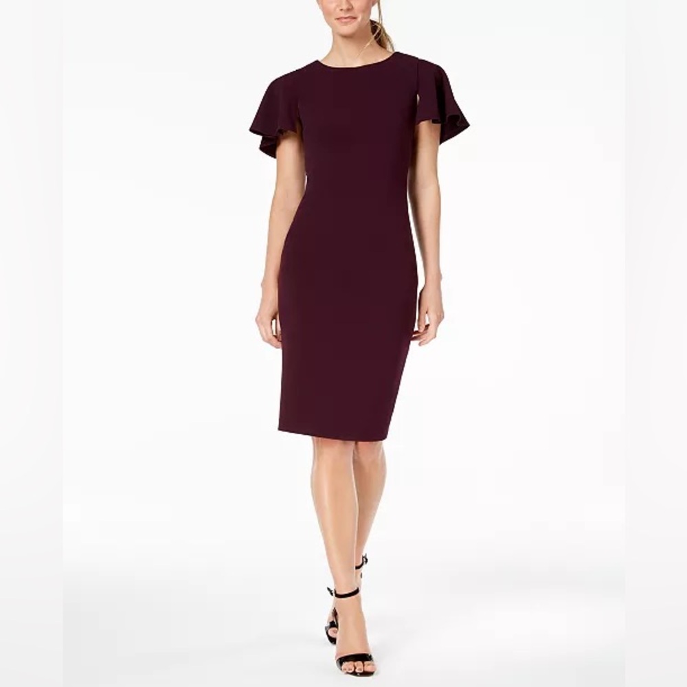 Calvin Klein Capelet Sheath Dress Size 12